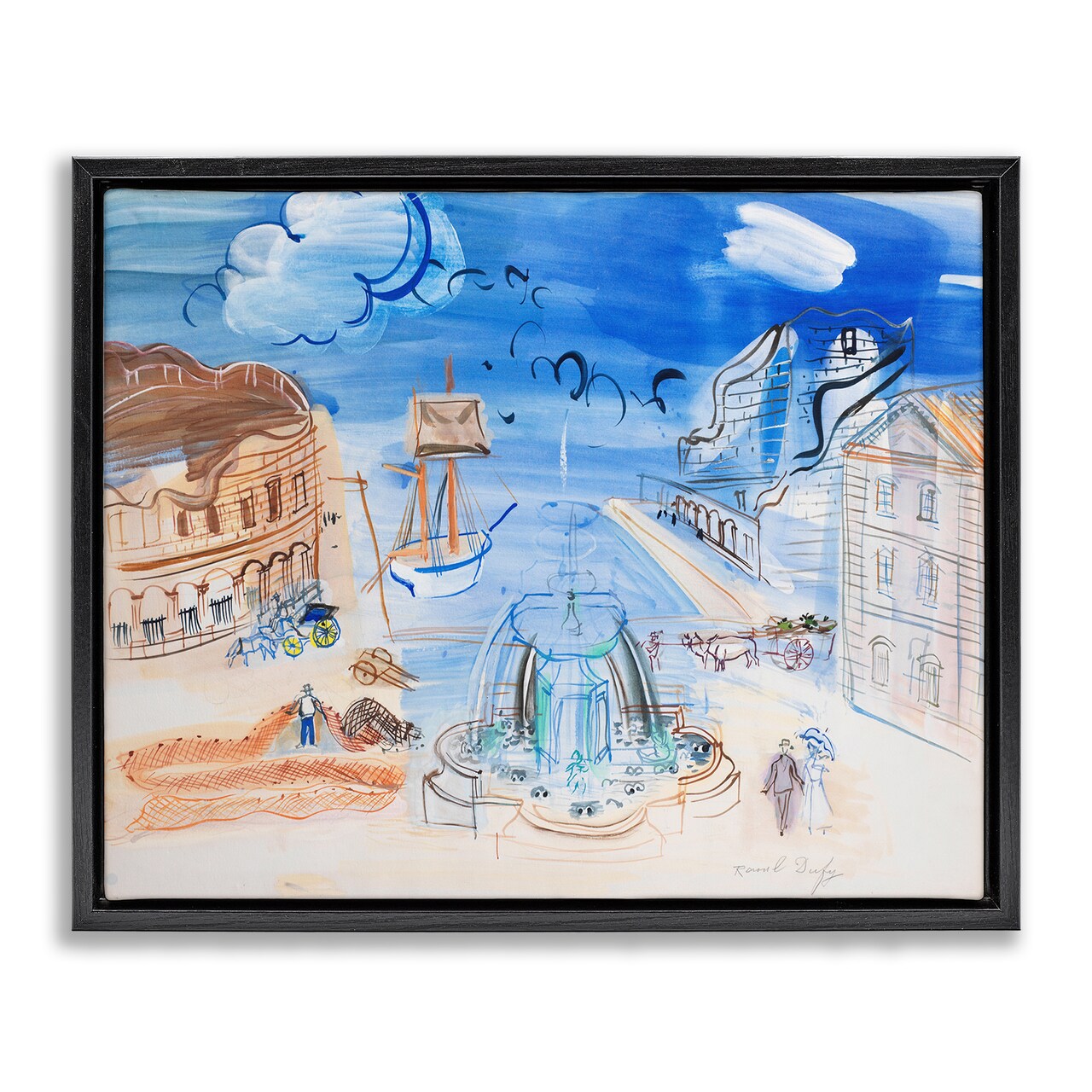 Stupell Industries Classical Raoul Dufy Composition Framed Floater Canvas Wall Art Design by one1000paintings